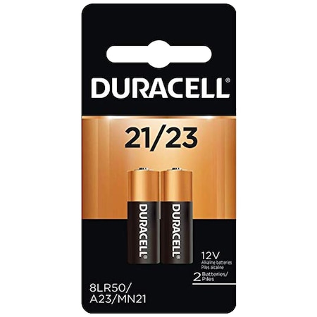 Duracell Alkaline Battery, A23 12 2 PK MN21-2PK